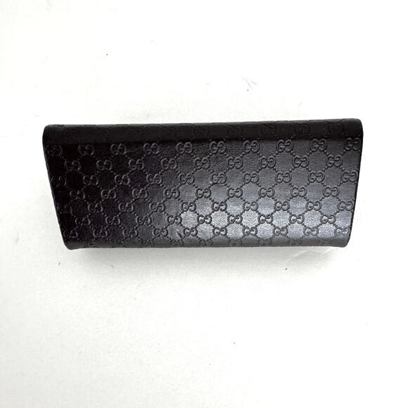 Gucci Leather GG Monogram Foldable Triangle Hard Case for Glasses Brown Small main image 4